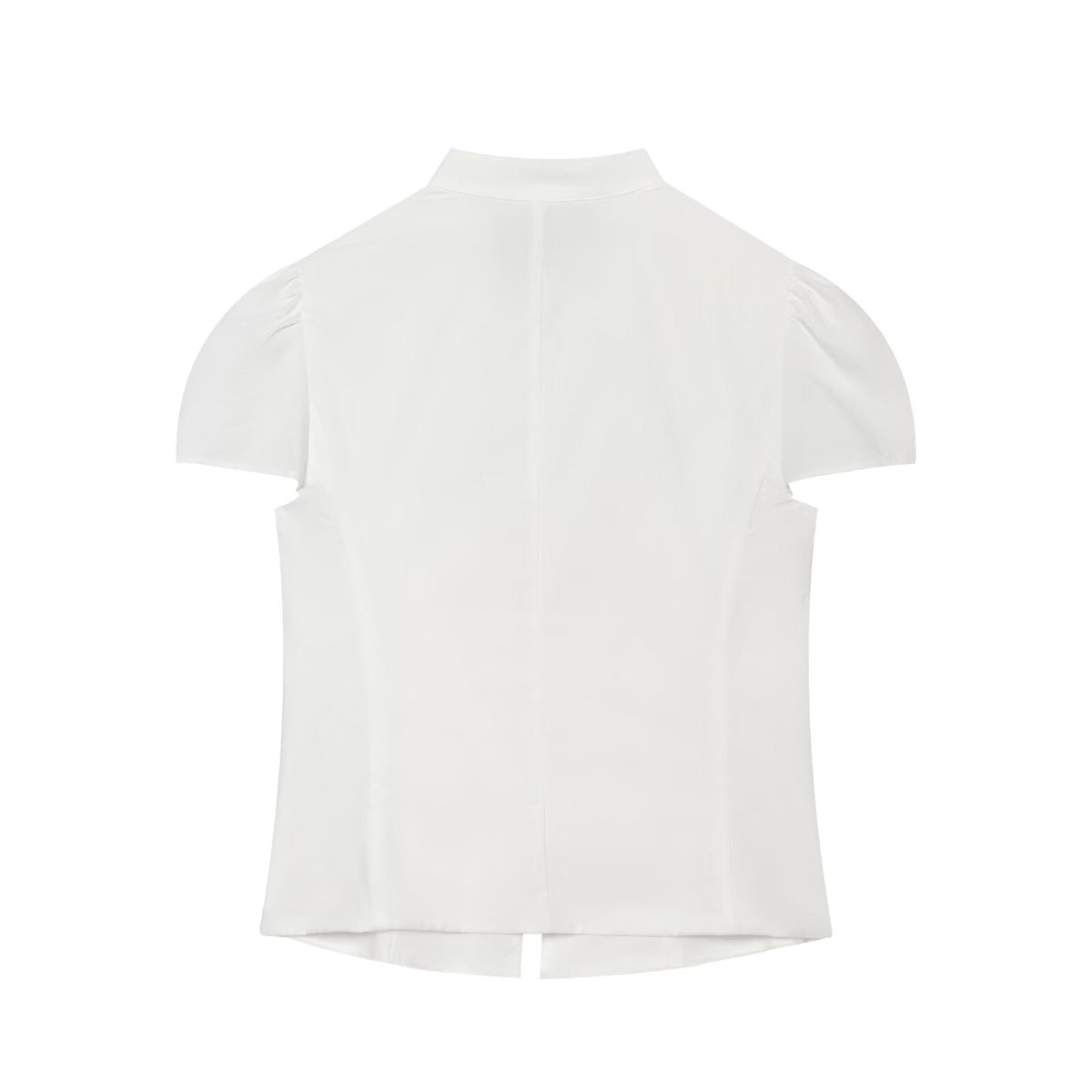 Women's bow decoration polka dot poplin shirt