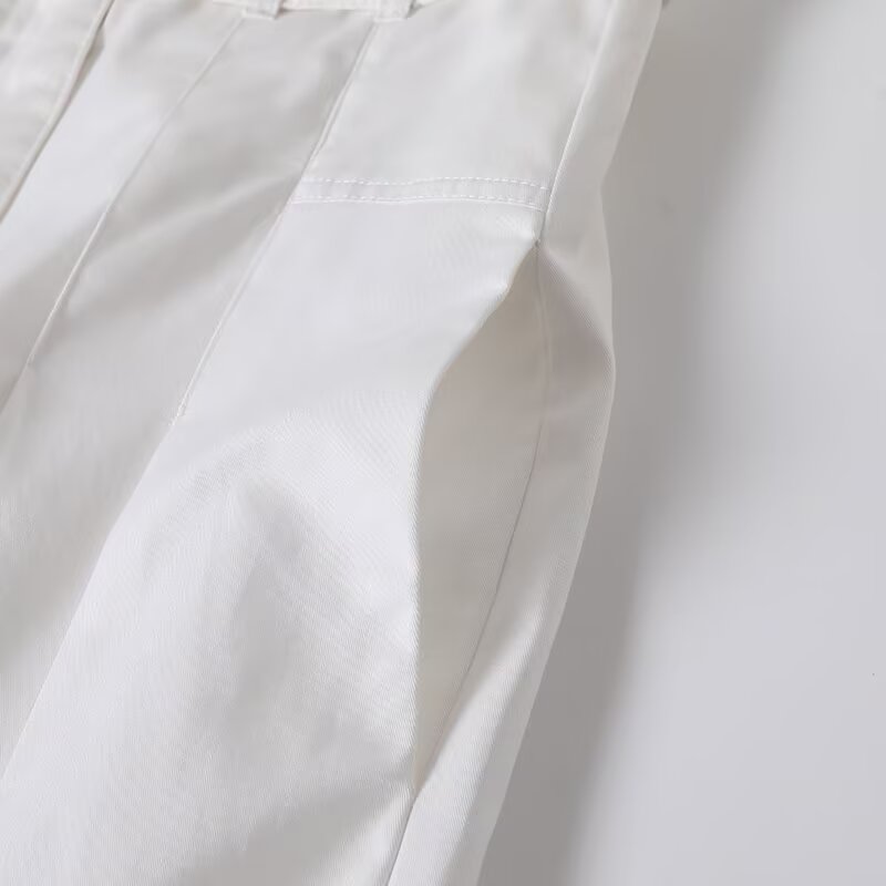 Women's chic fashion loose pleated casual wide leg pants